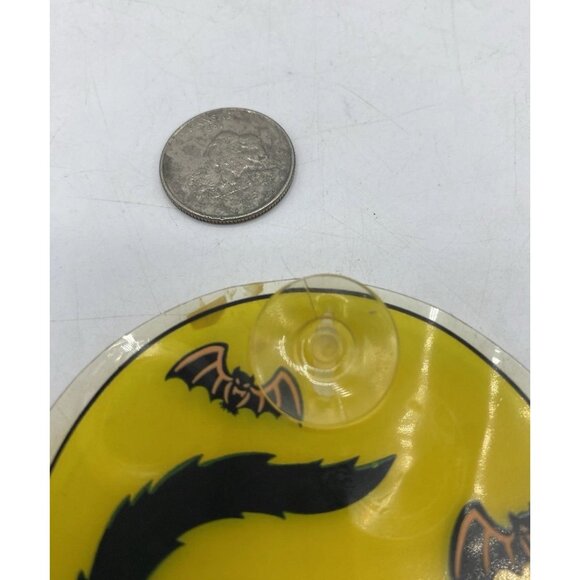 Vtg Halloween Suction Cup Window Decorations Witch Cat Die Cut Plastic Lot of 6 - Picture 8 of 16